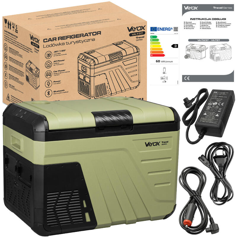 Frigider turistic cu compresor Vayox VA-T37 12/24/230V 35L