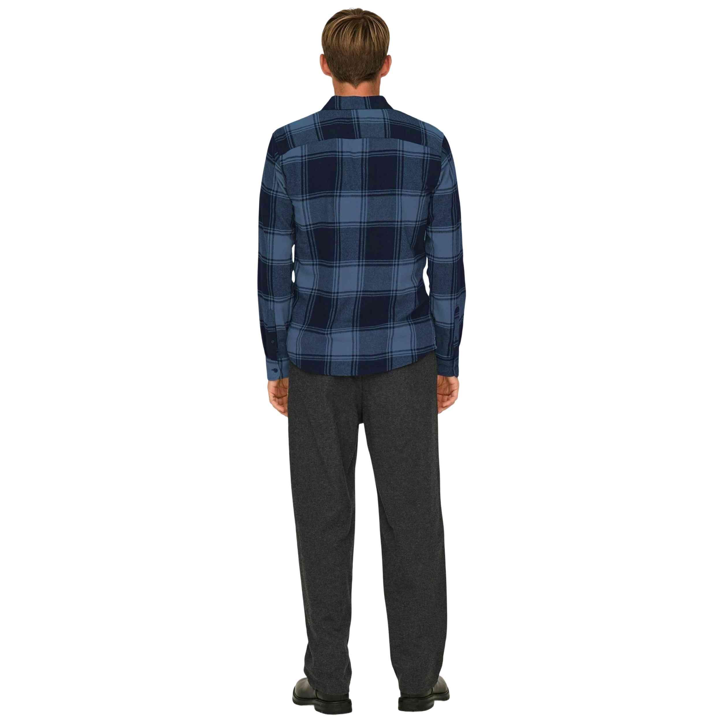 Chemise Only & sons modèle 22007112-NAVYBLAZERVINTAGE pour homme 4/4