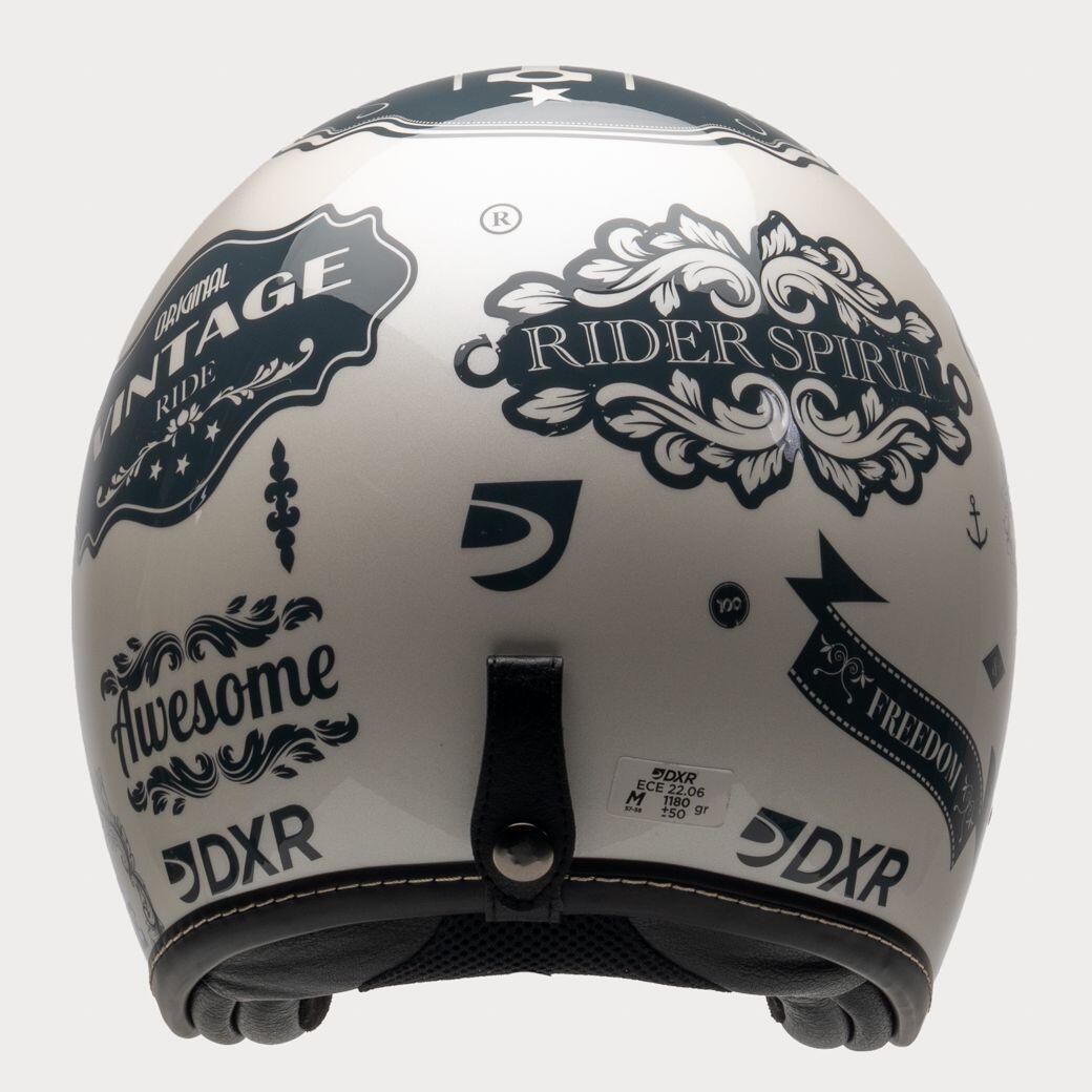 MOTOBLOUZ Casque JET ELEMENT DMC White pour Scooter Vélo Trottinette 3/7