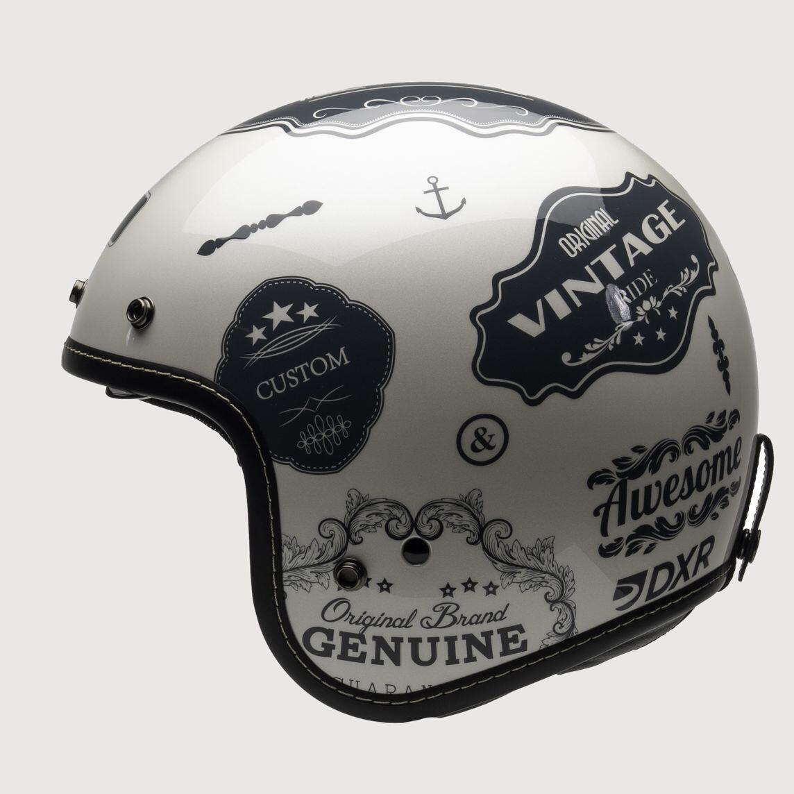 MOTOBLOUZ Casque JET ELEMENT DMC White pour Scooter Vélo Trottinette 2/7