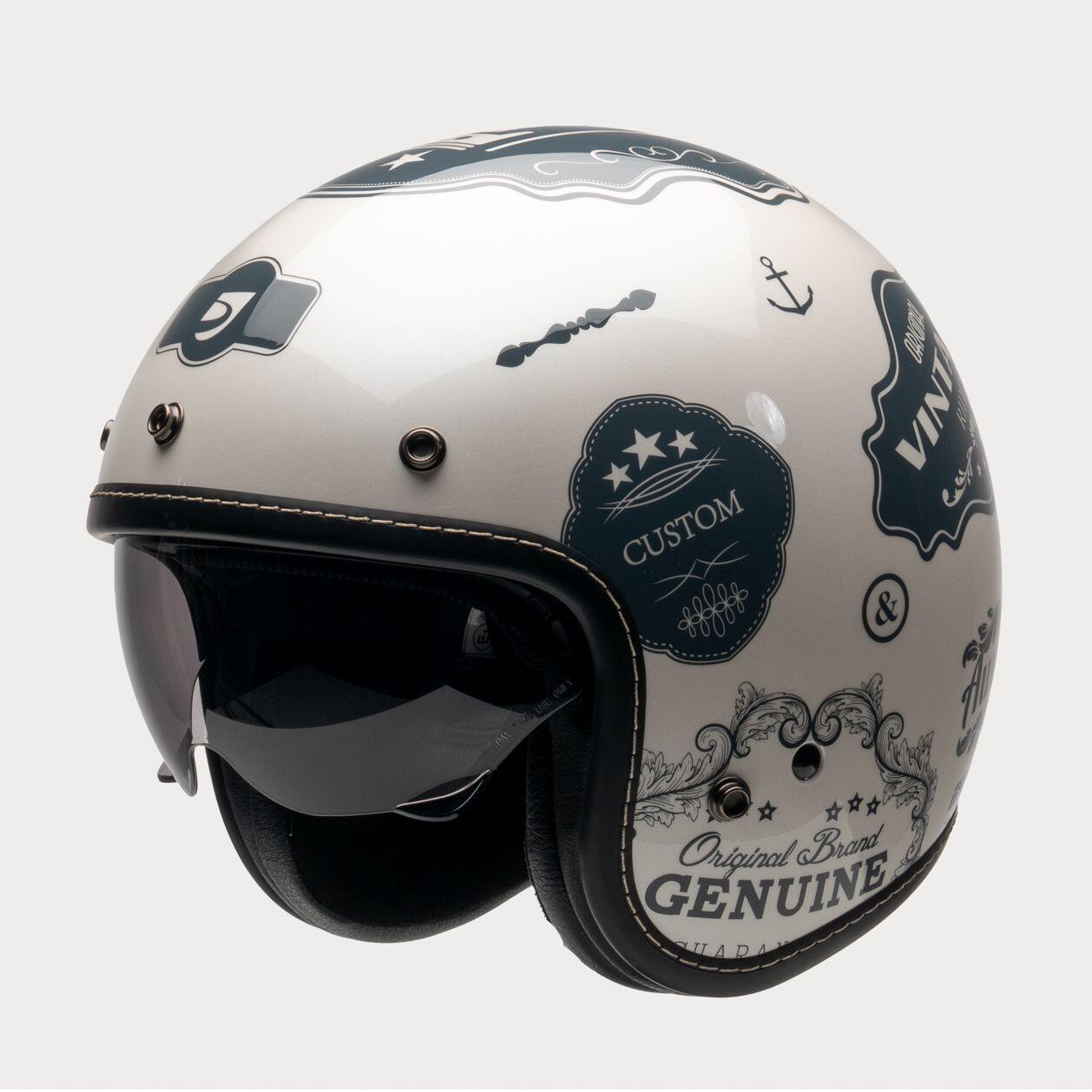 MOTOBLOUZ Casque JET ELEMENT DMC White pour Scooter Vélo Trottinette 5/7