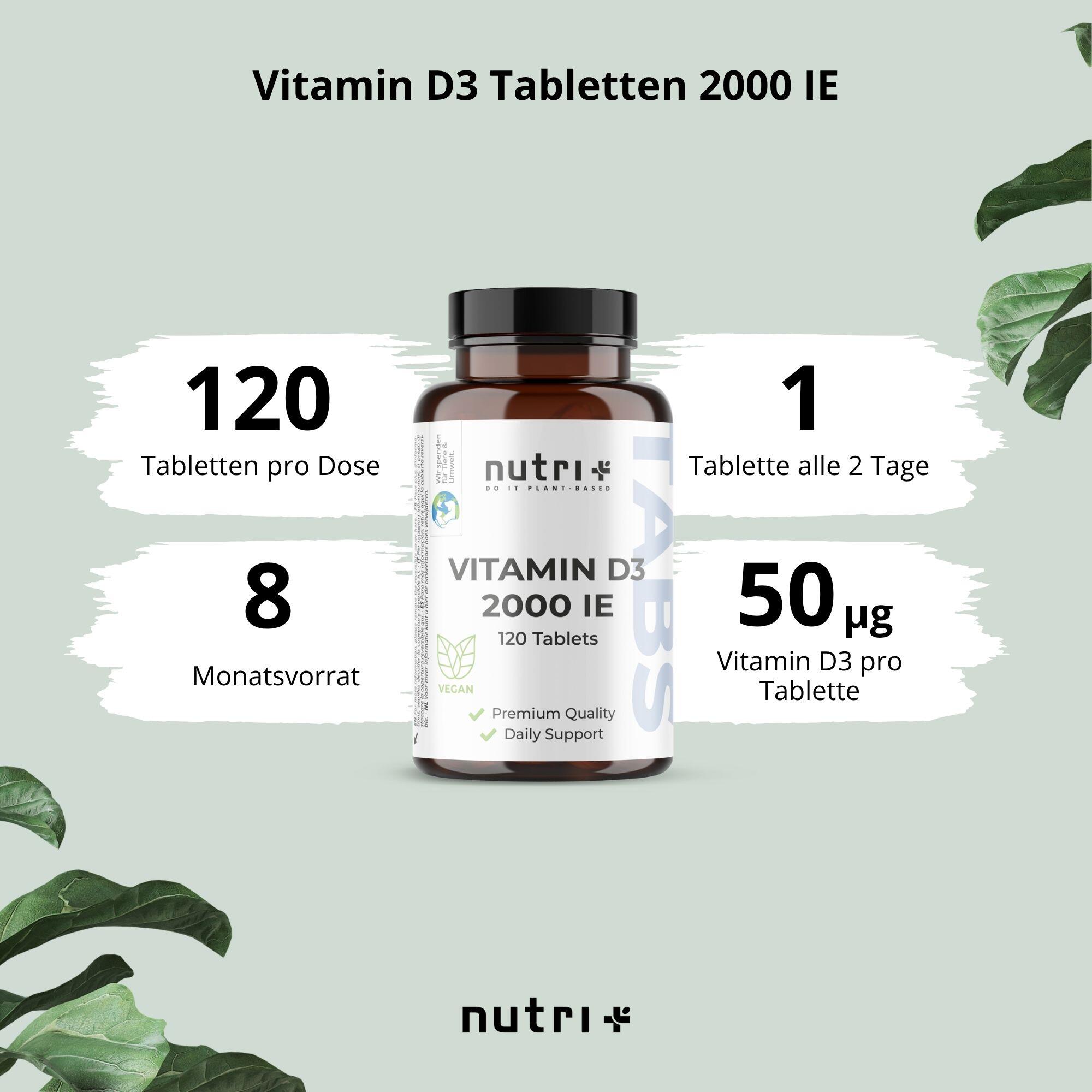 Vitamin D3 2000 i.E. - 120 Tabletten 3/5