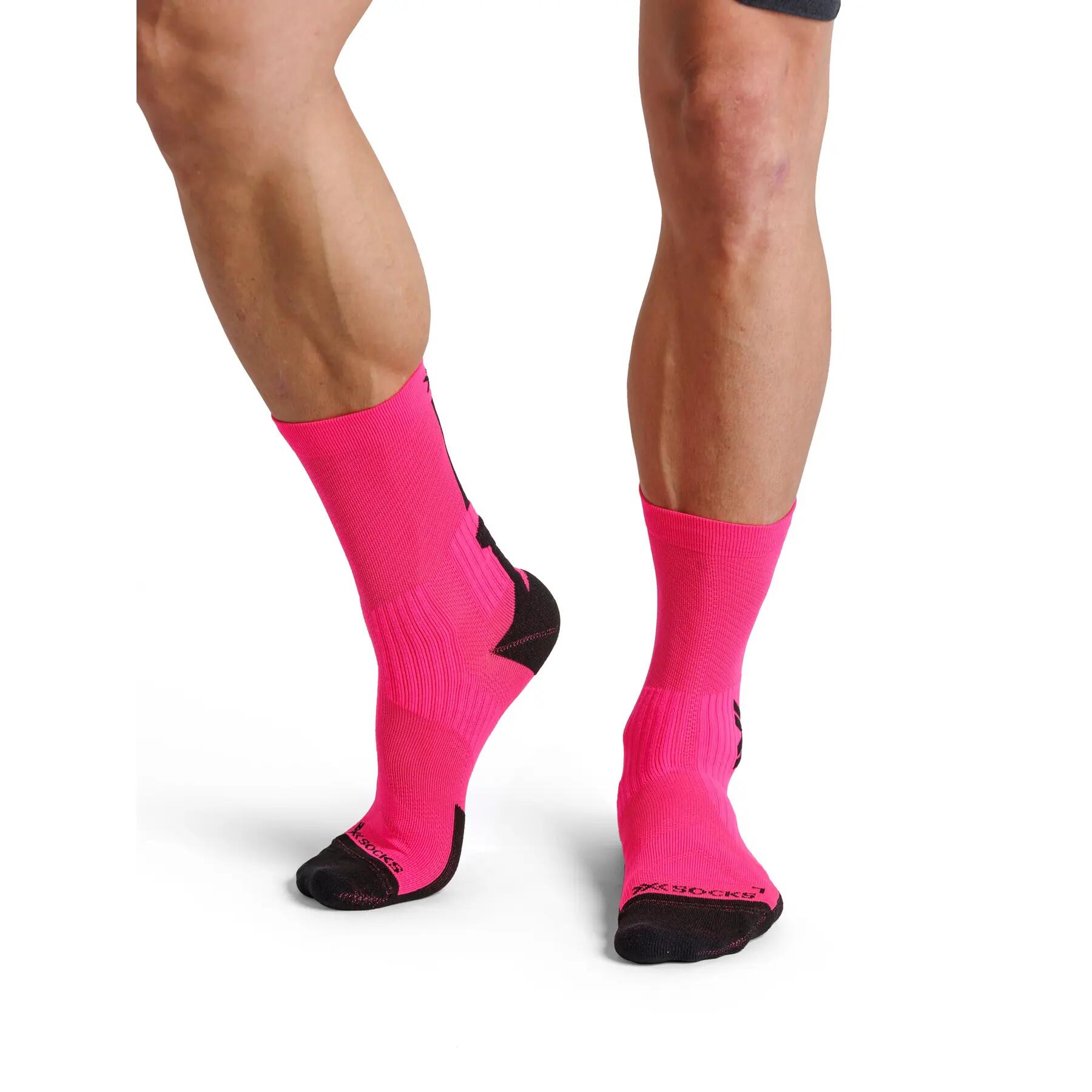 Calcetines X-Socks Bike Perform Crew Rosa/Negro 2/4