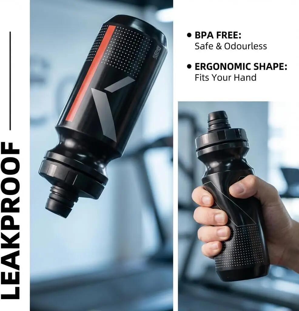 Suport bidon Rockbros negru 600 ml, fără BPA 2/4
