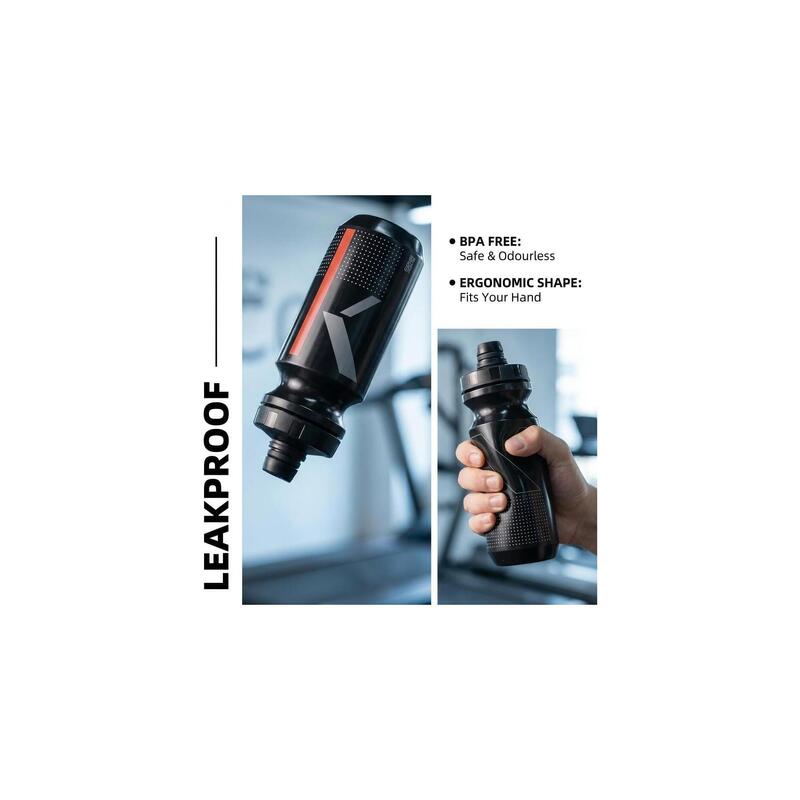 Suport bidon Rockbros negru 600 ml, fără BPA