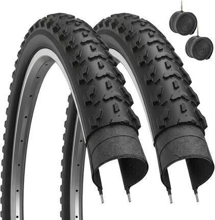 2 Reifen 26X1,95 (53-559)+Schl., Reifen Fahrrad 26x1,95 schwarz MTB EV