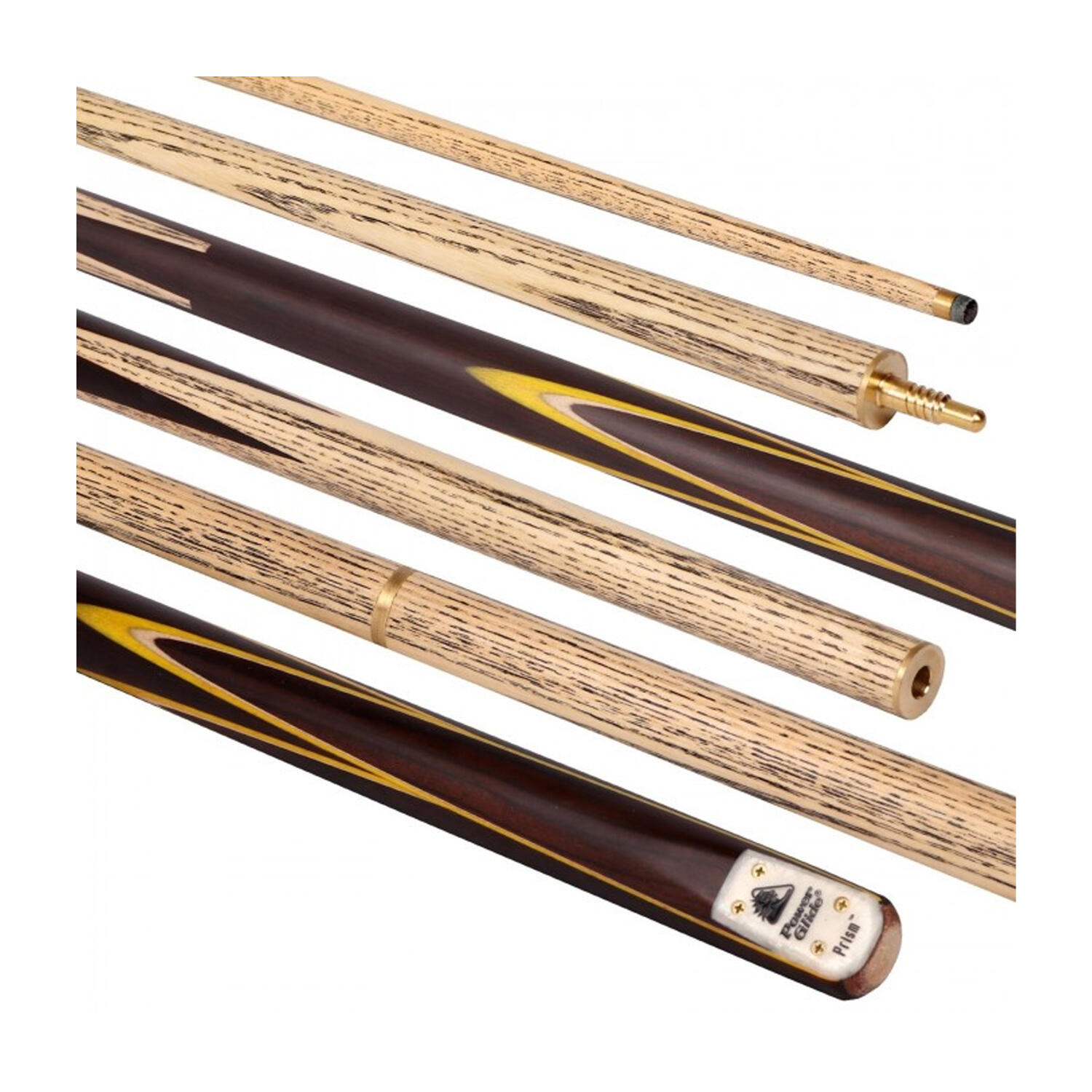 Leather Prism 2 Piece Snooker Cue (/Brown) 2/2