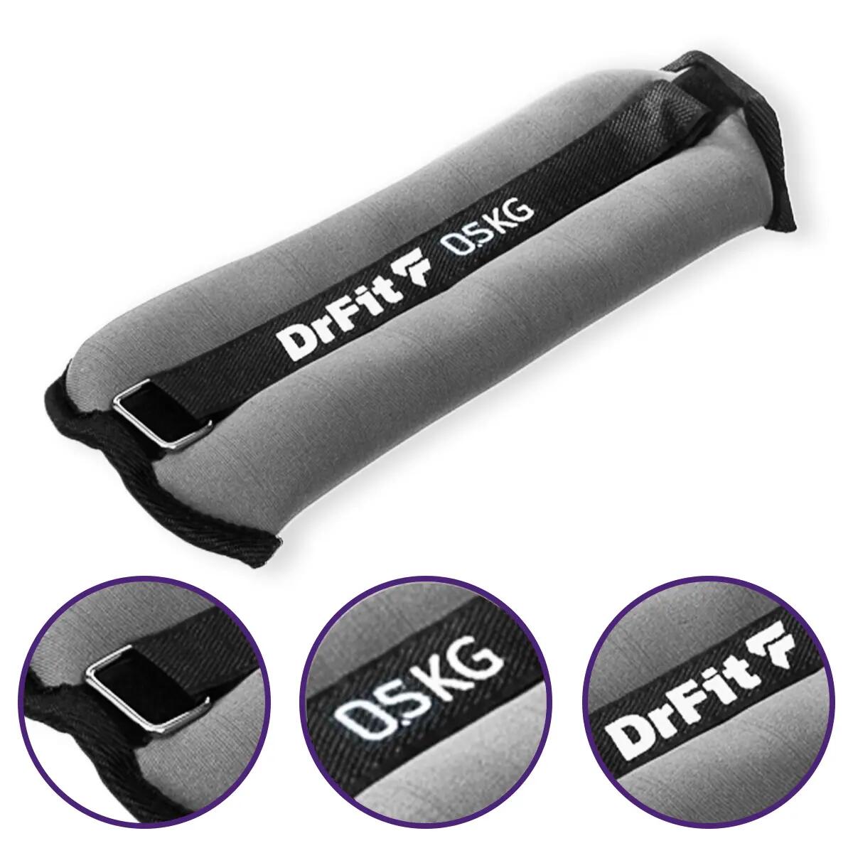 Unisex Fitness Obciążniki na Kostki i Nadgarstki 2 x 0,5 kg DrFit 2/7