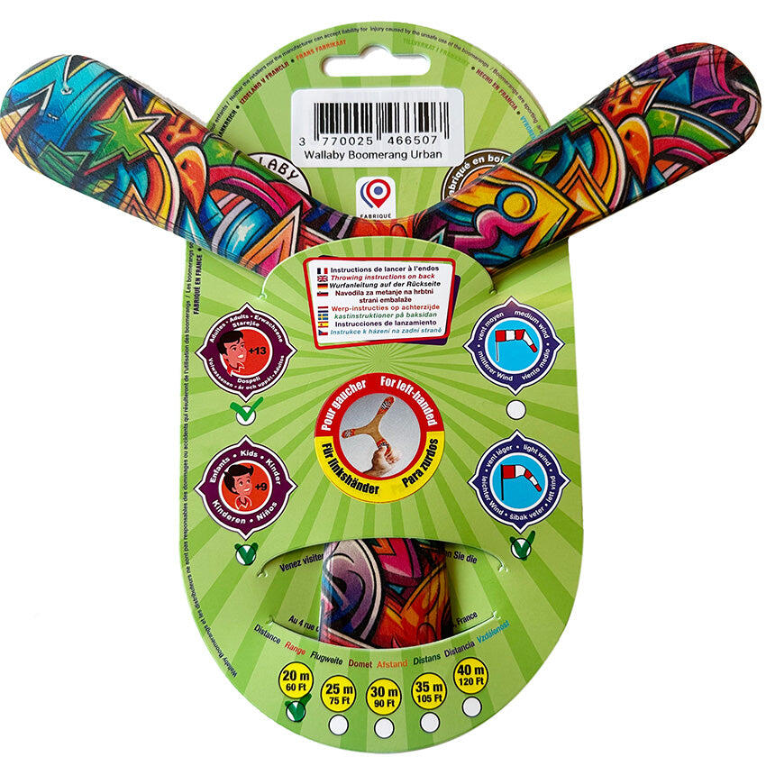 Boomerang pour gaucher Wallaby Boomerang Urban WB006 Arc-en-ciel 24 cm 2/3