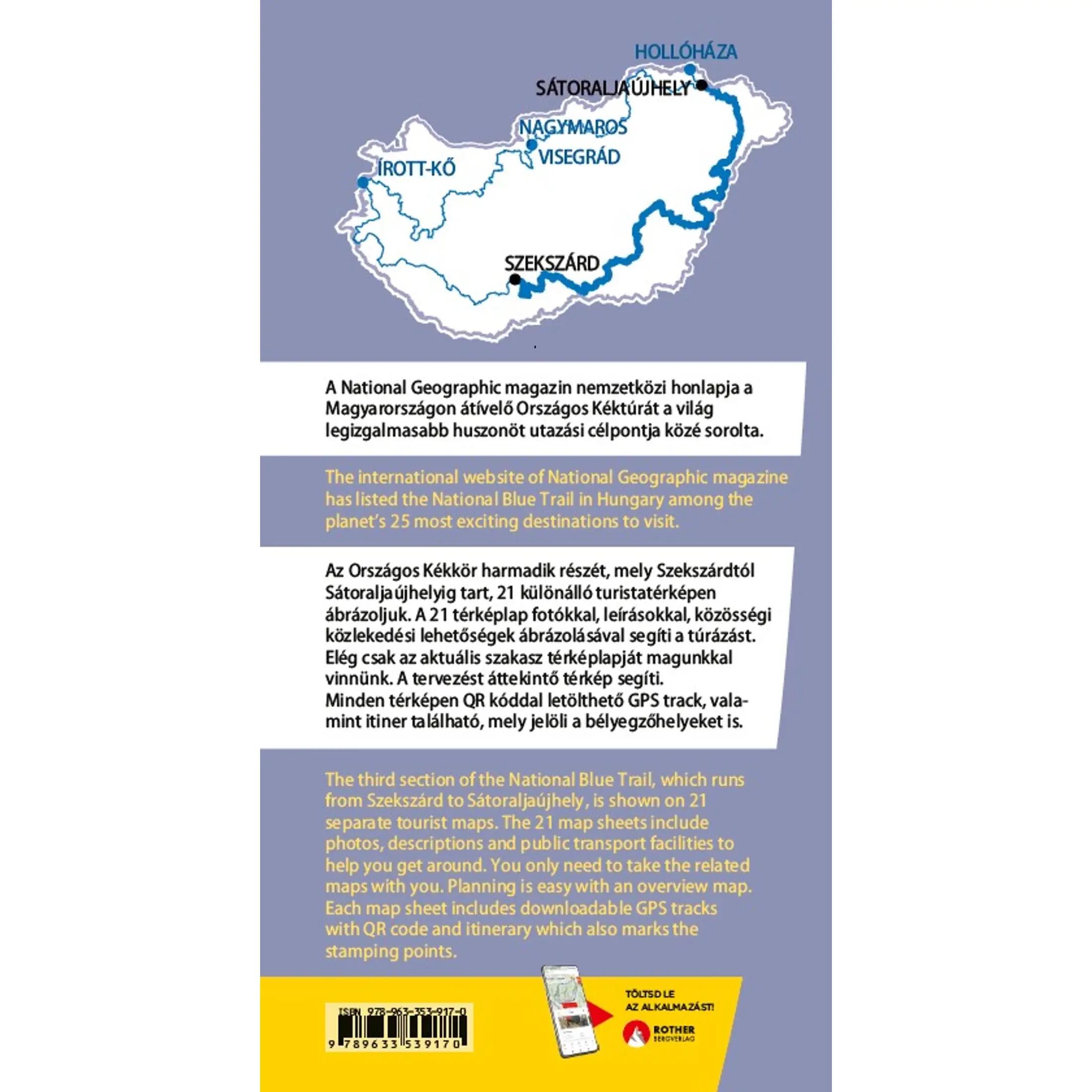 Kéktúra IV. turistatérkép szett (Alföld) – Szekszárd - Sátoraljaújhely 4/4