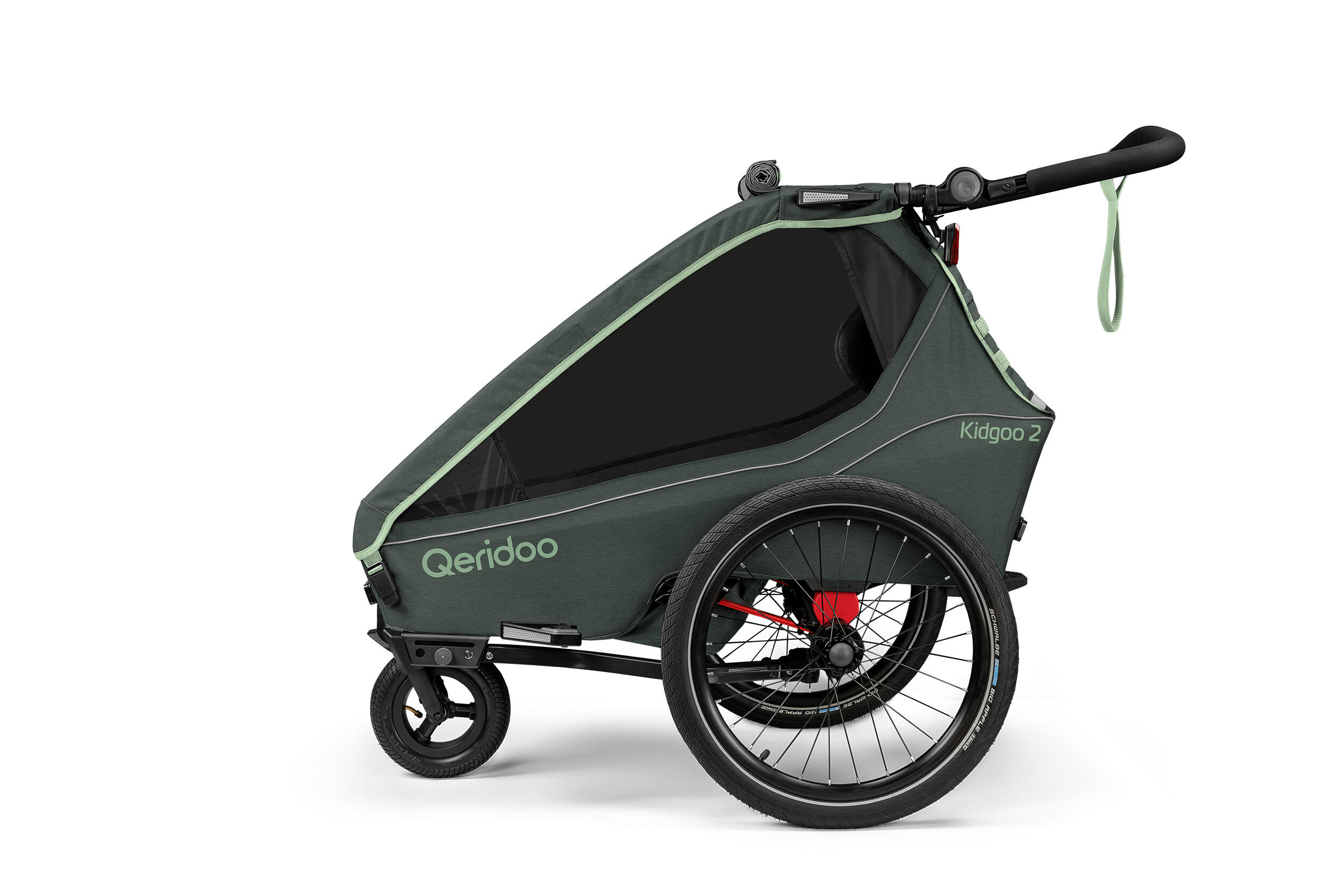 Fahrradanhänger Kidgoo 2 Forest Green 2/5