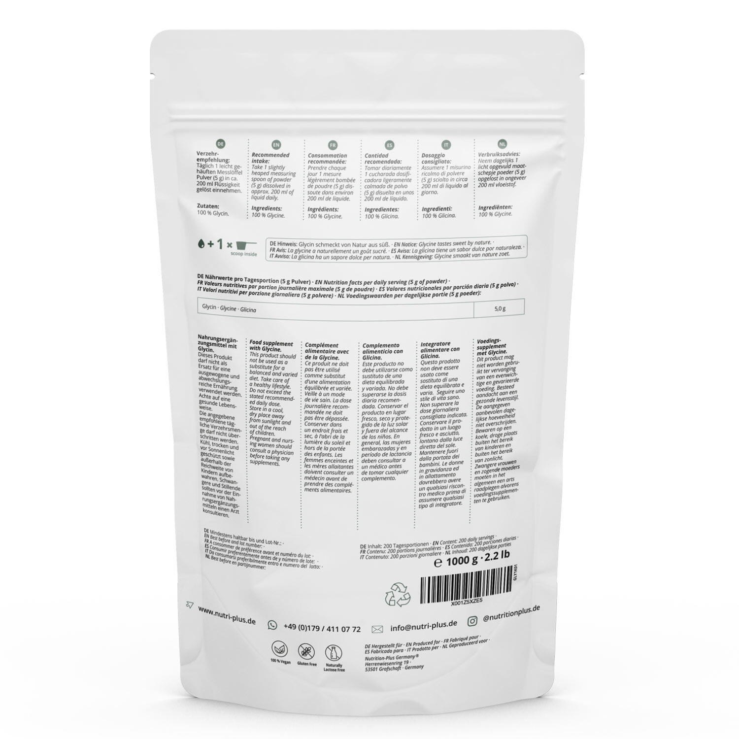 Glycin Pulver 1000g 2/5