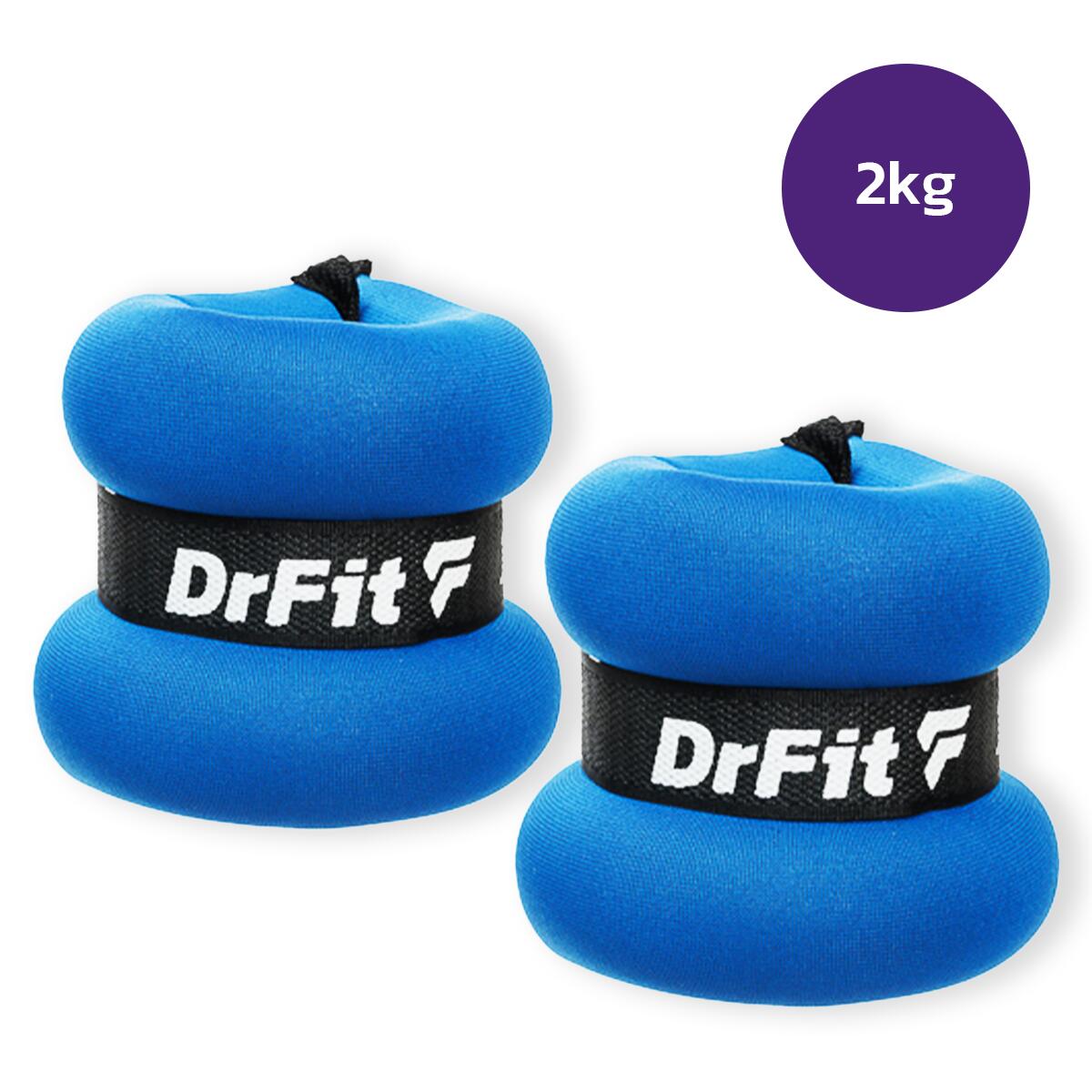 Unisex Fitness Obciążniki na Kostki i Nadgarstki 2 x 2 kg DrFit 4/7