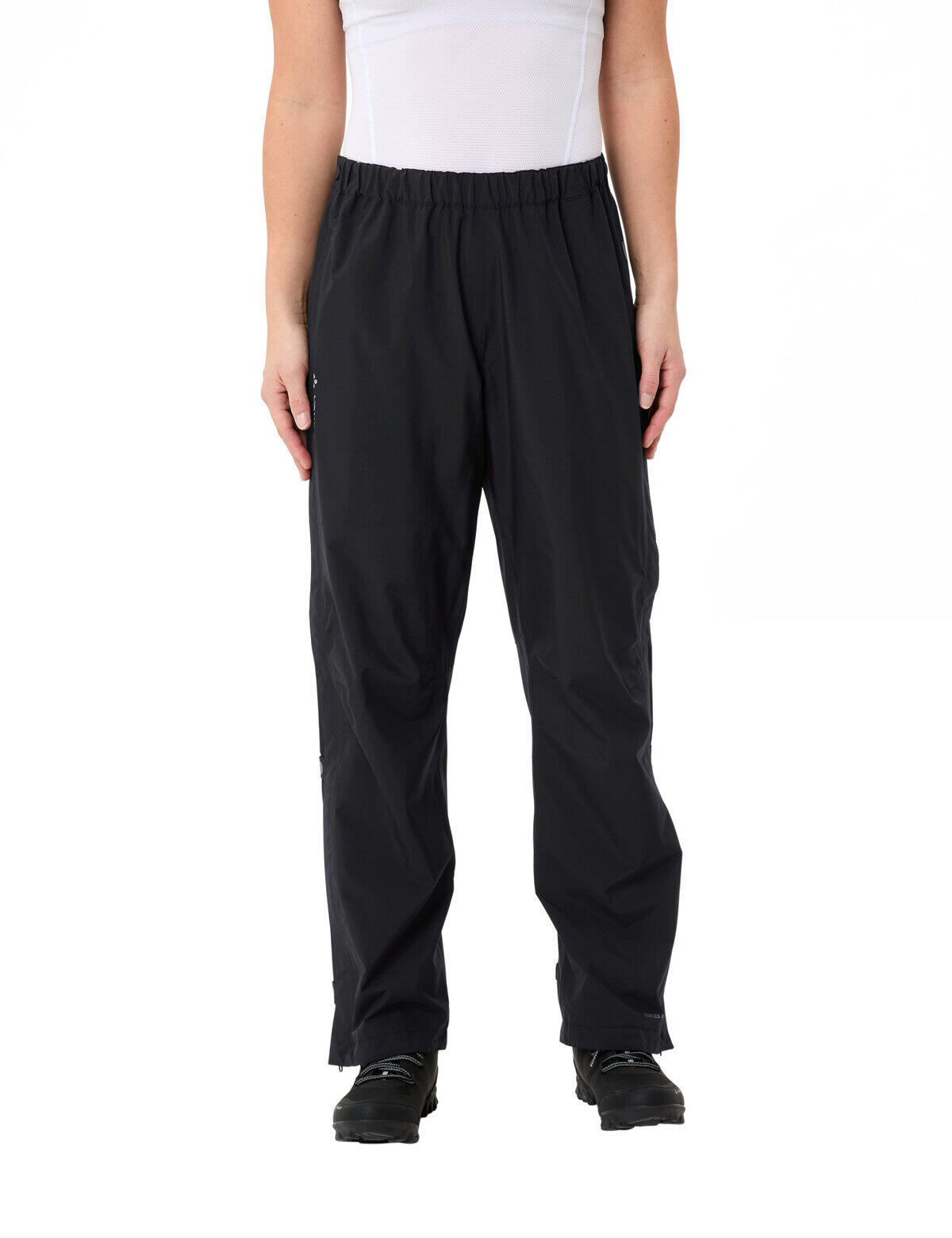Pantalon de pluie full zip tailles courtes femme VAUDE Fluid 2/7