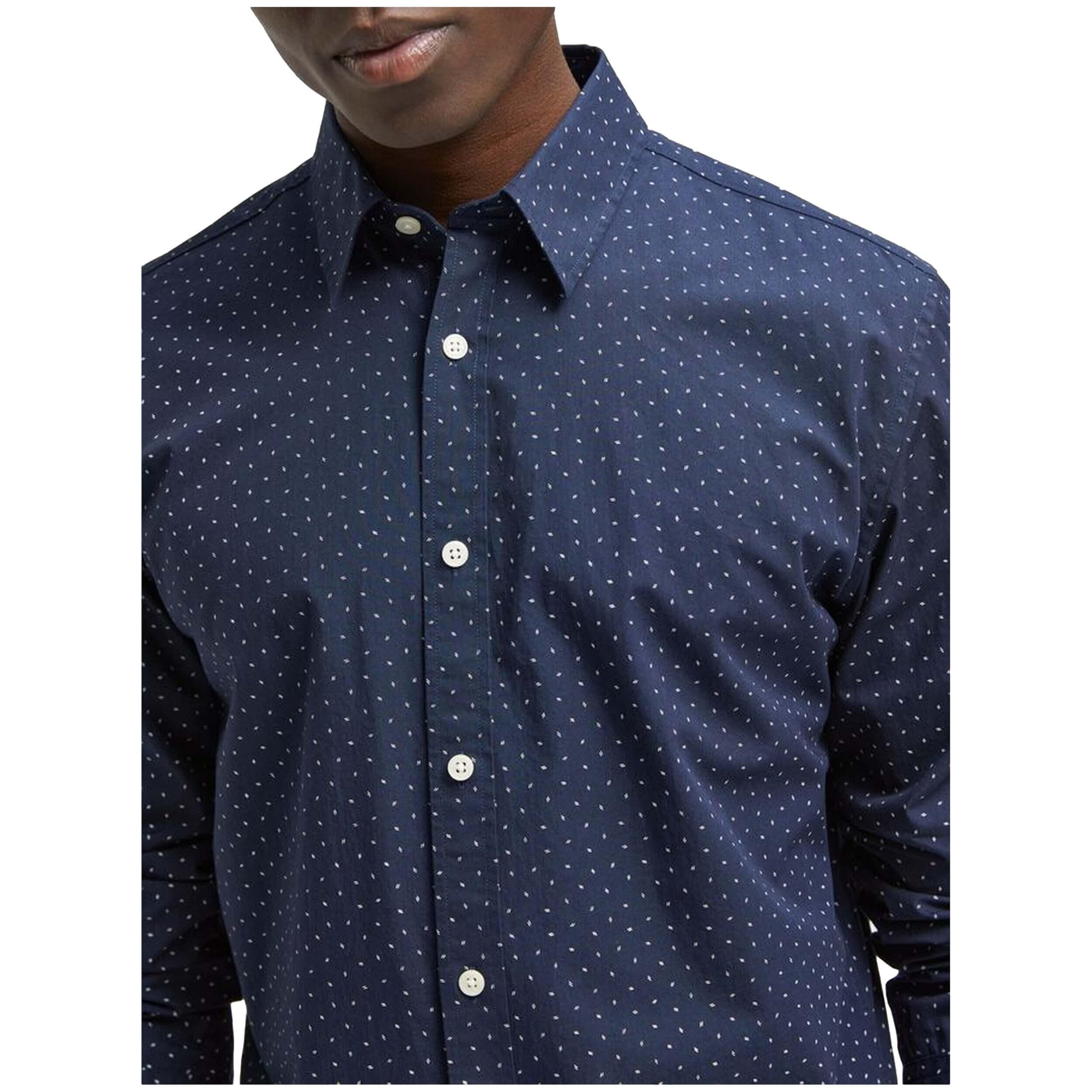 Chemise Select modèle 16082912-navy pour homme 2/3