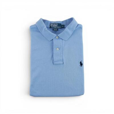 Tweedehands - polo ralph lauren heren korte mouw blauw - goede staat