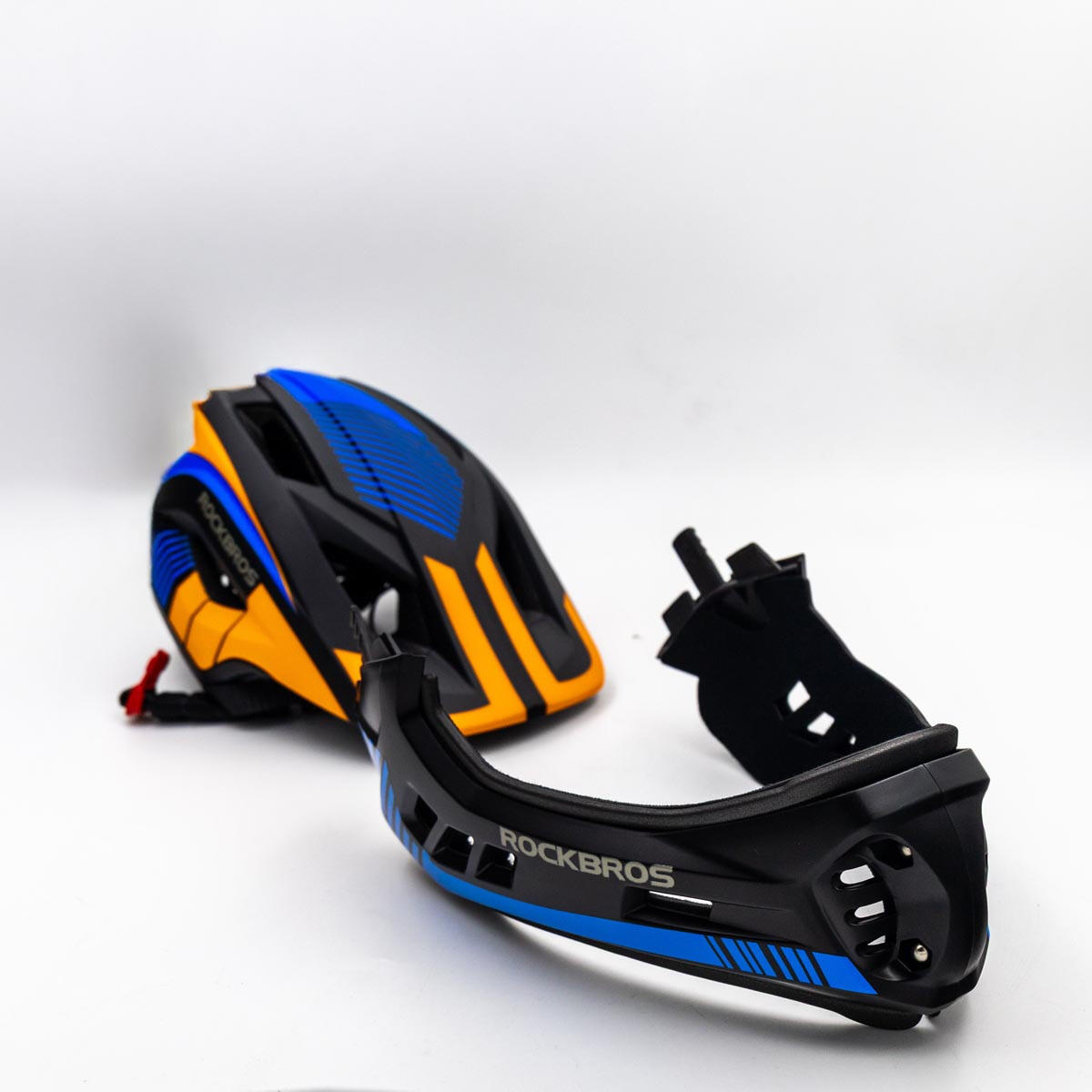 Kask dziecięcy z odpinaną osłoną podbródka FULL FACE off-road Rockbros