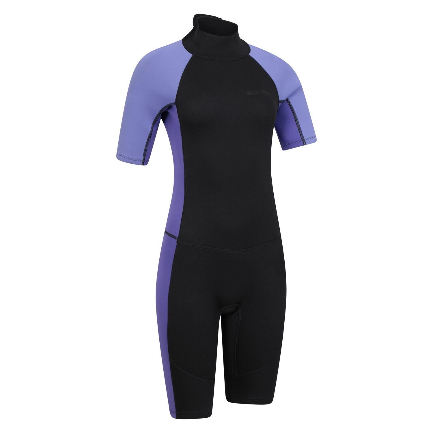 Womens/Ladies Short Wetsuit (Purple) 4/4