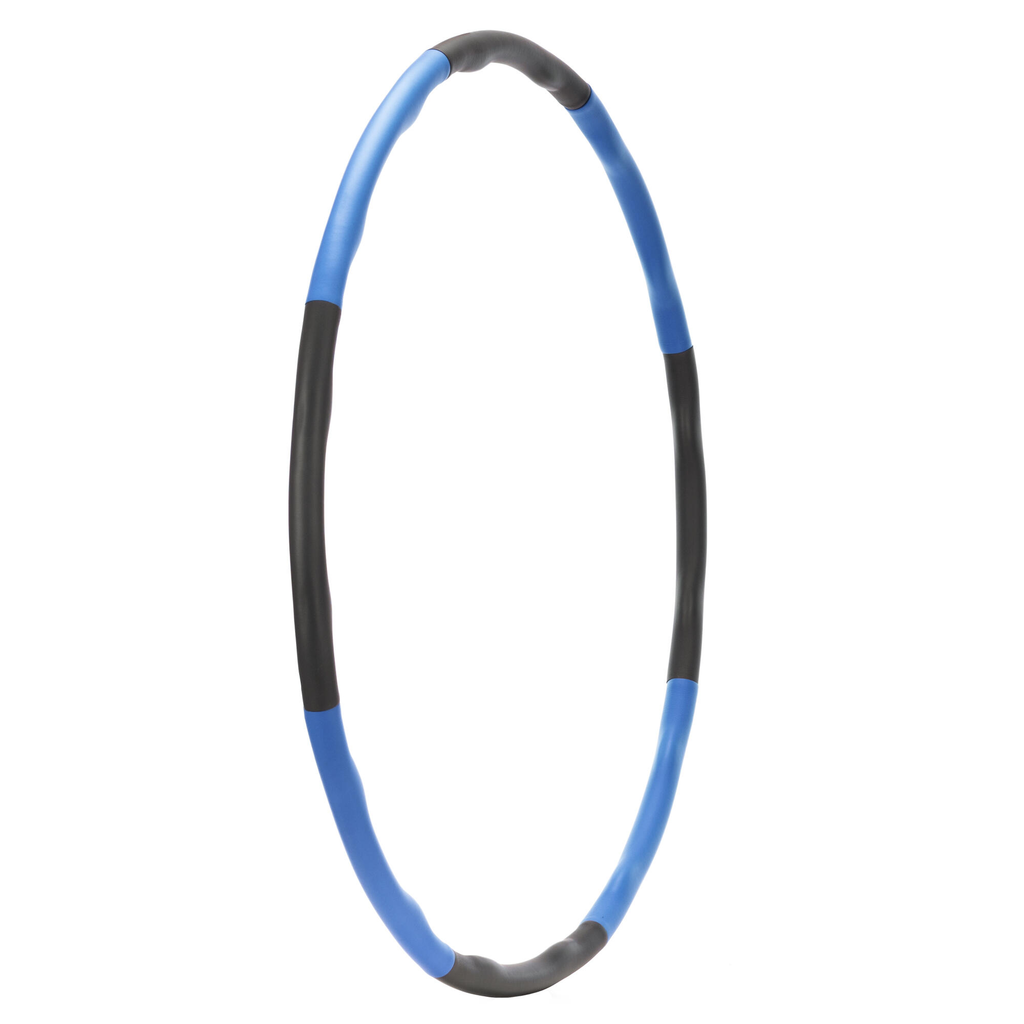 Hula hop fitness, składane 88 cm pianka NBR szaro-niebieskie 2/7