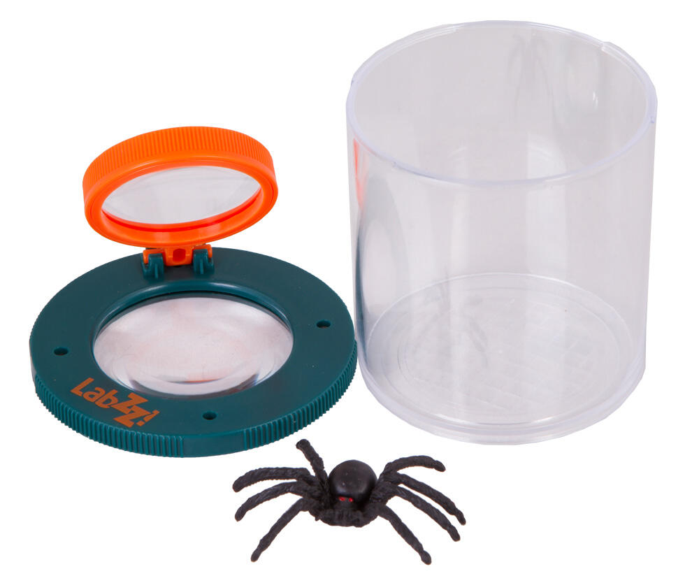 Contenitore per insetti - lente 6x+3x - LabZZ C1 - nero 6/9
