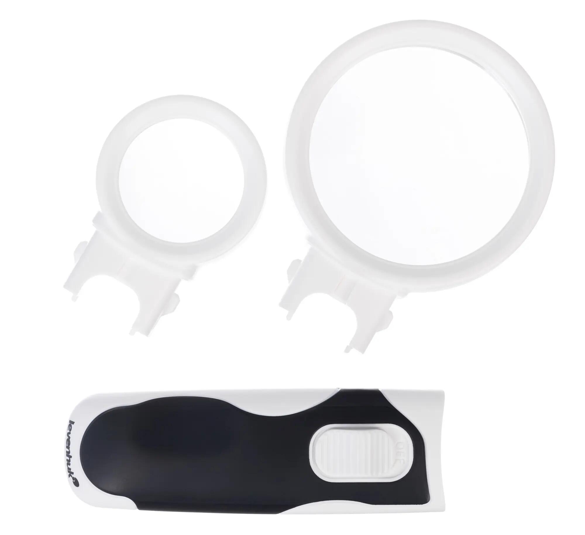 Lente d'ingrandimento - 2 lenti interc., LED - ML7 - Nero 3/10