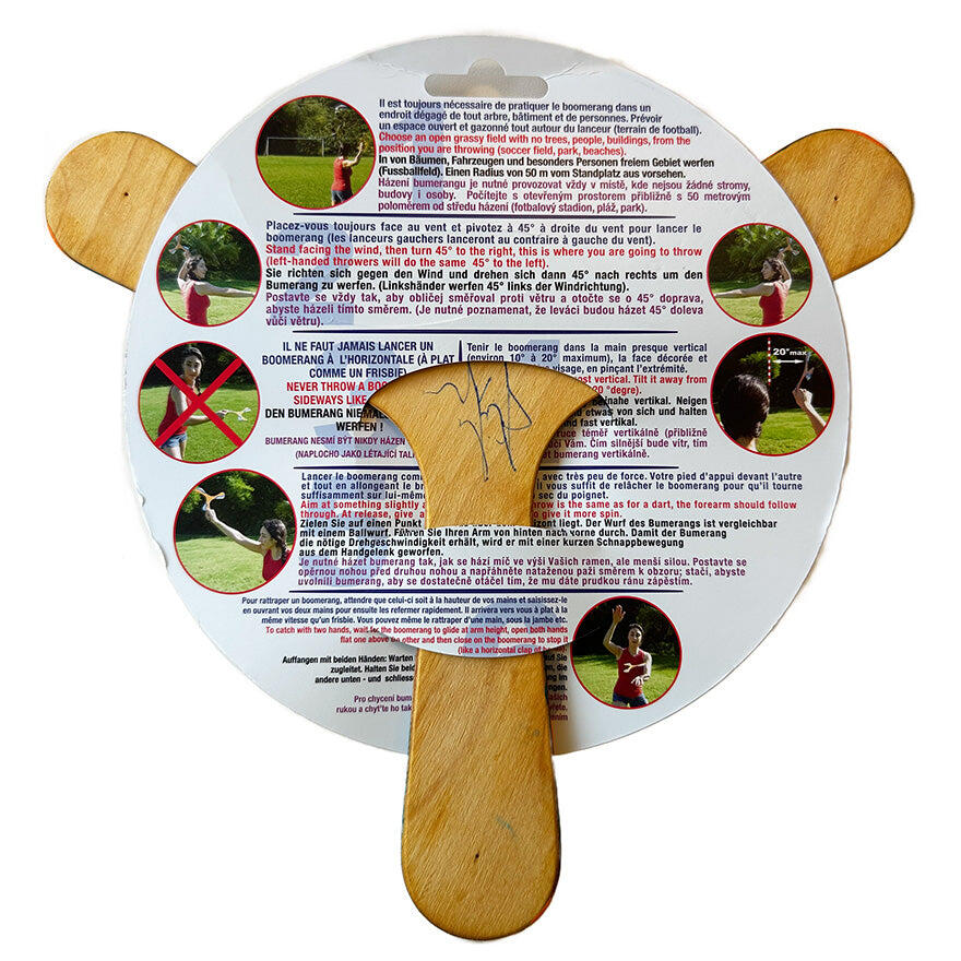 Boomerang peint à la main pour gaucher Wallaby Boomerang Warrukay WB106 Bois 24 3/3
