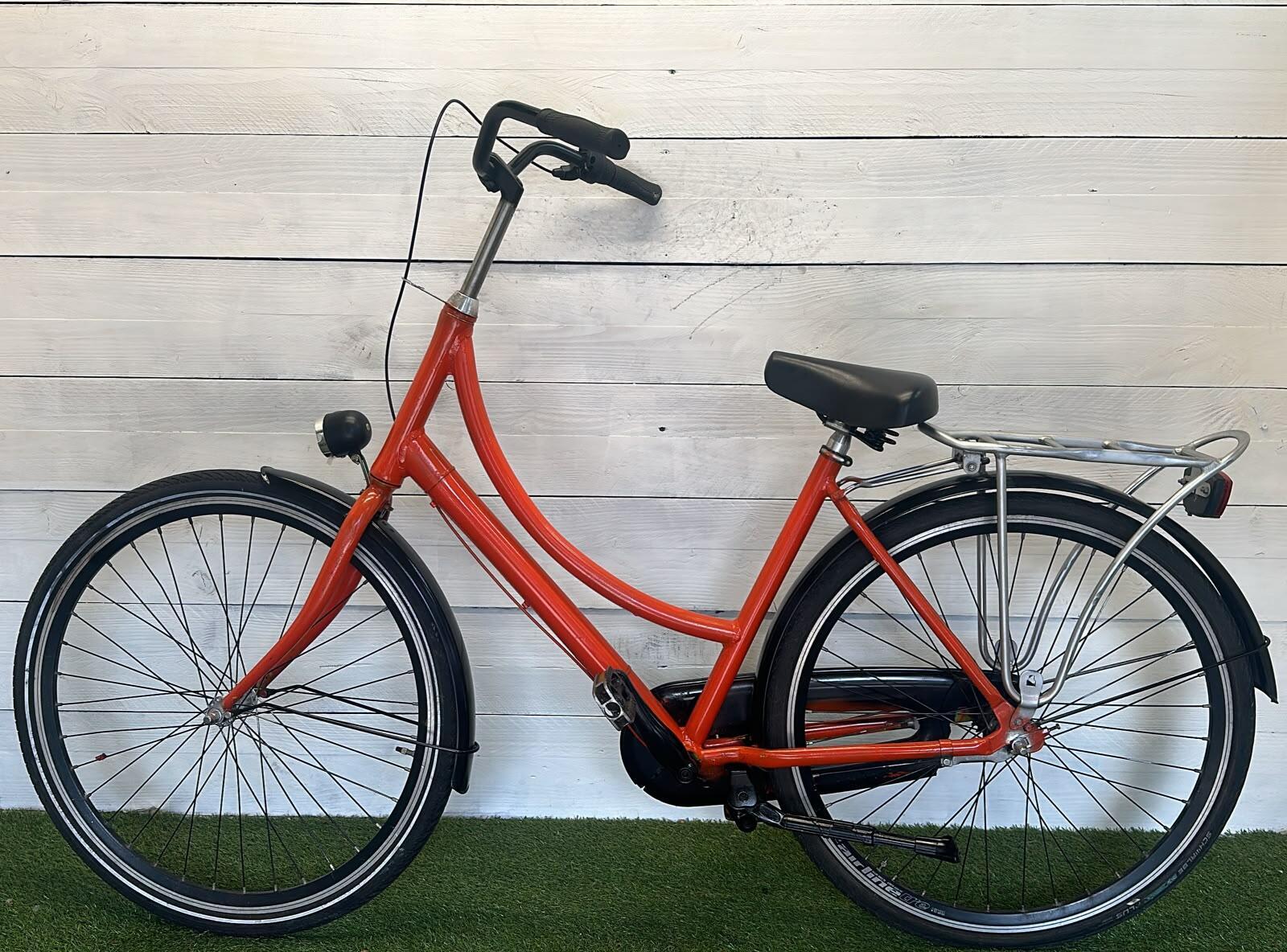 Stadsfiets, oranje - 50 cm, 3 versnellingen 2/3