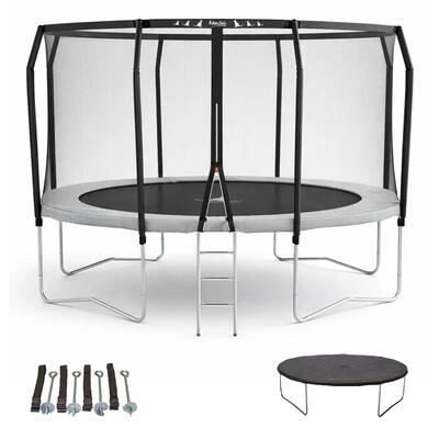 Trampolino Premium Ø 430cm + scaletta + copertura + kit ancoraggio – Famili 430