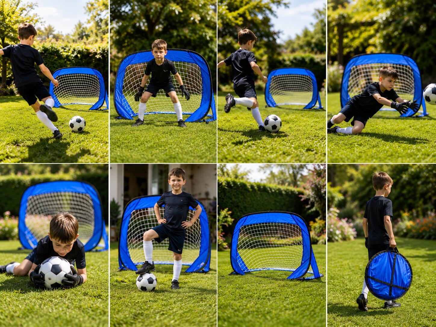 AbarQs Składana przenośna bramka do piłki nożnej football 5/5
