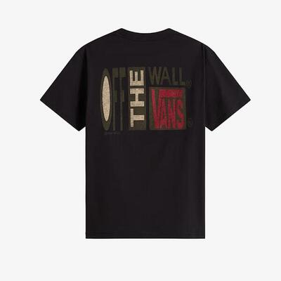 T-shirt vans stretch stack crackle zwart