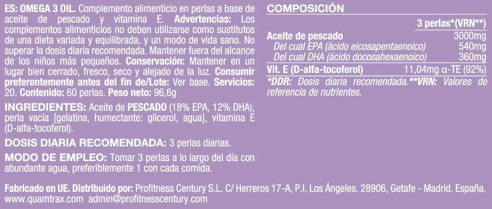 Omega 3 Oil - 60 Softgels [Quamtrax] Quamtrax 2/2