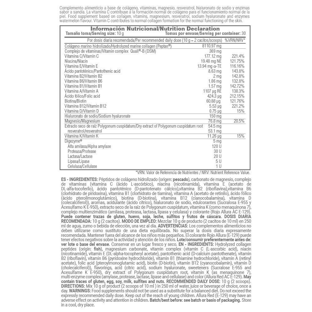 Beauty Collagen (Peptan® gehydrolyseerd marinecollageen) - 300 g watermeloengum 4/5
