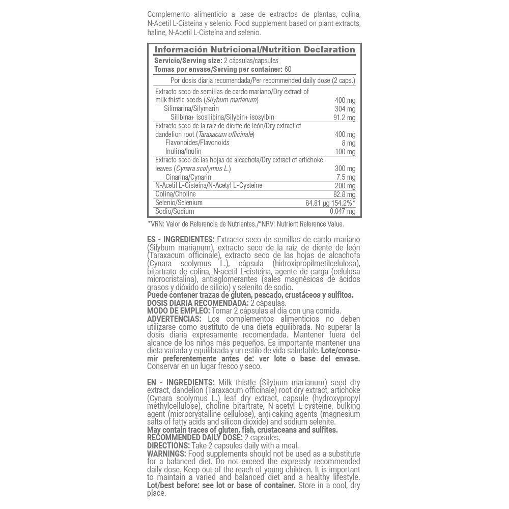 Disintossicazione del fegato - 120 capsule vegetali MASMUSCULO 4/5