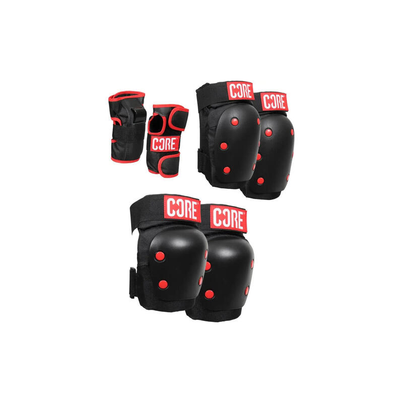 Protecii CORE Set Protectie Skate 3 buc Negru Rosu