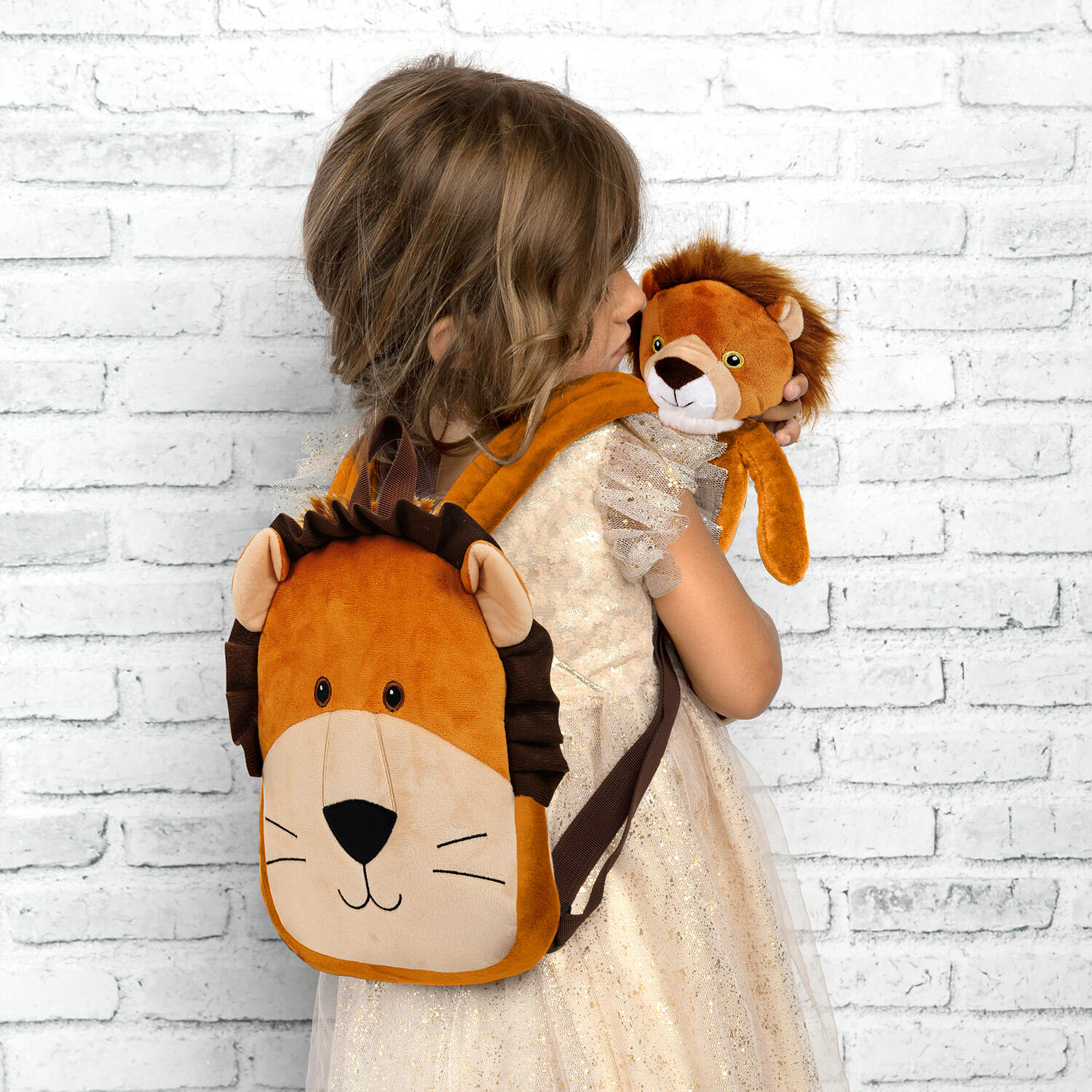 Wenderucksack mit Plüsch Perletti Lenny Lion 5/7