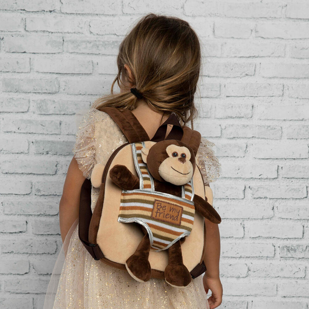 Wendbarer Rucksack mit Plüsch für Mädchen Perletti Max Monkey 6/6