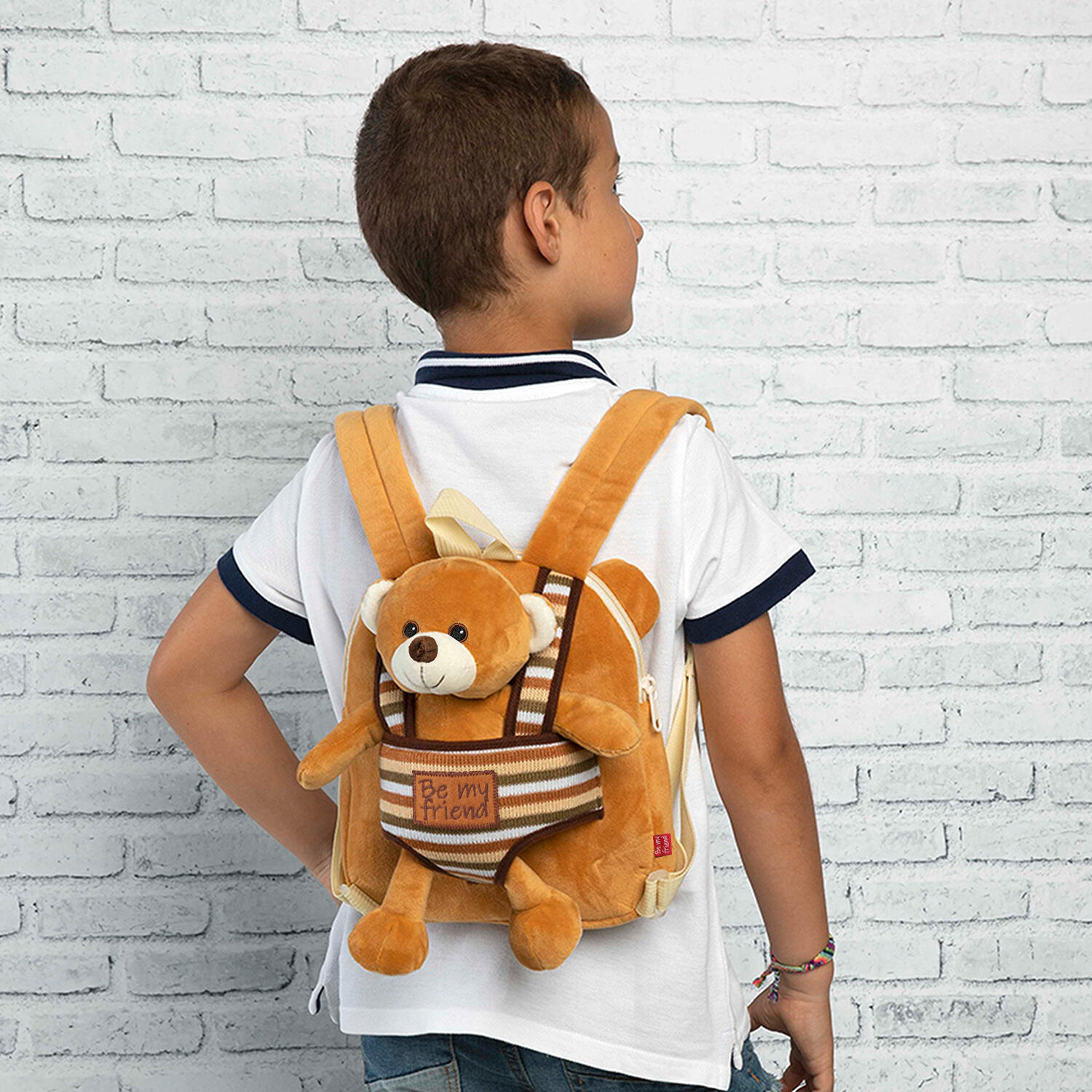 Rucksack mit Plüsch Kind Perletti 6/6