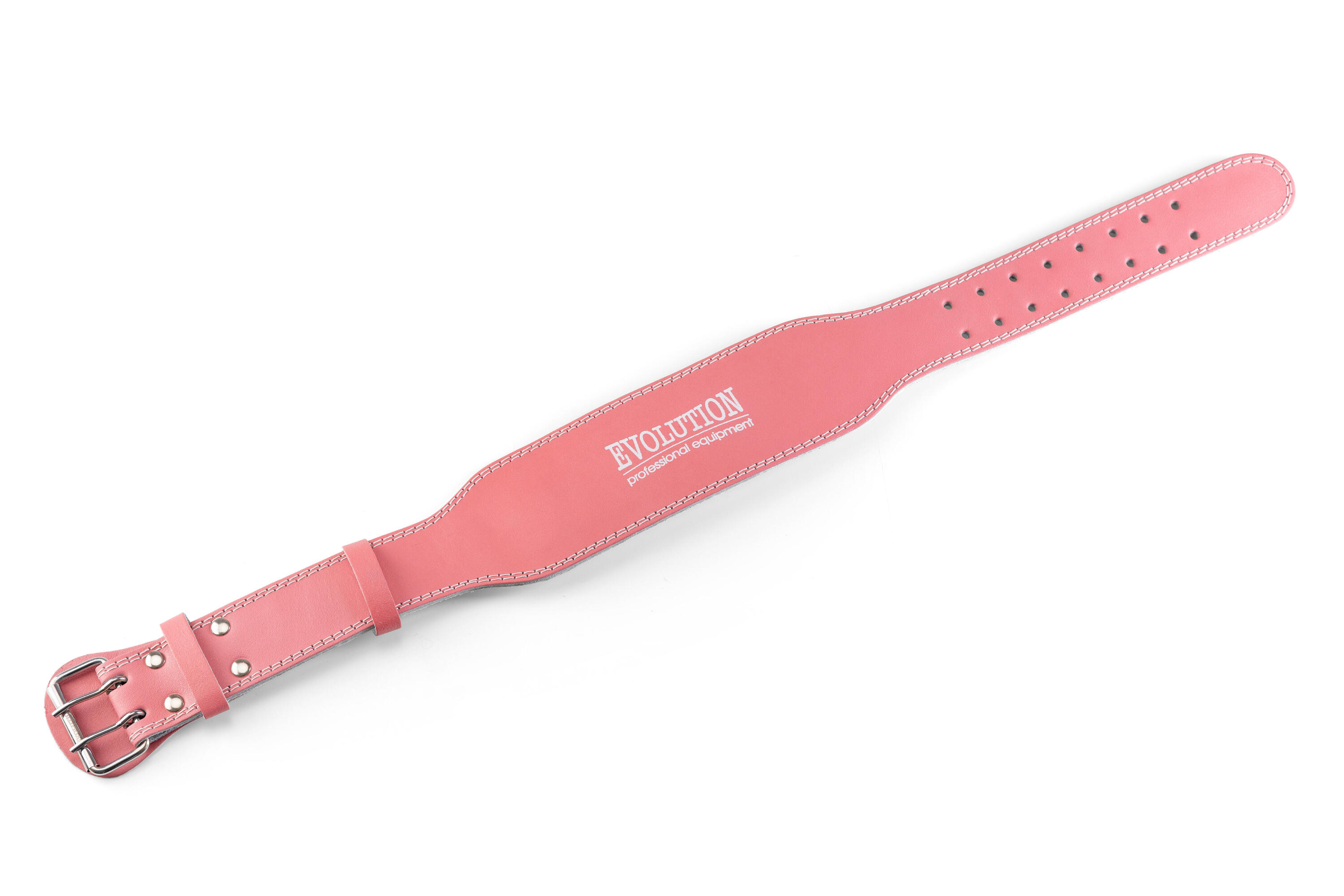 Pas kulturystyczny 10 cm skóra naturalna Pink 2/5