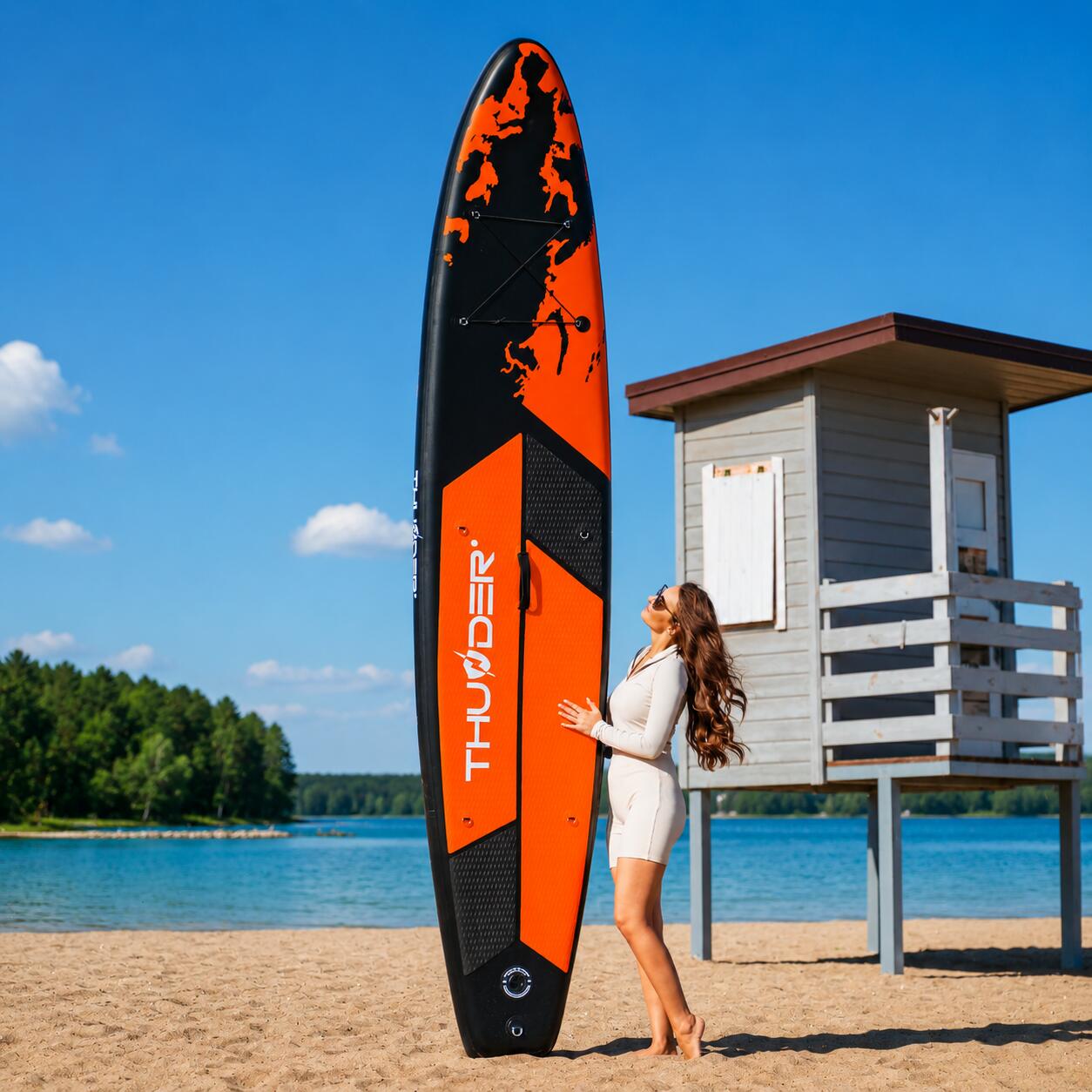 Prancha de SUP insuflável com acessórios THUNDER EARTH 365cm 5/8