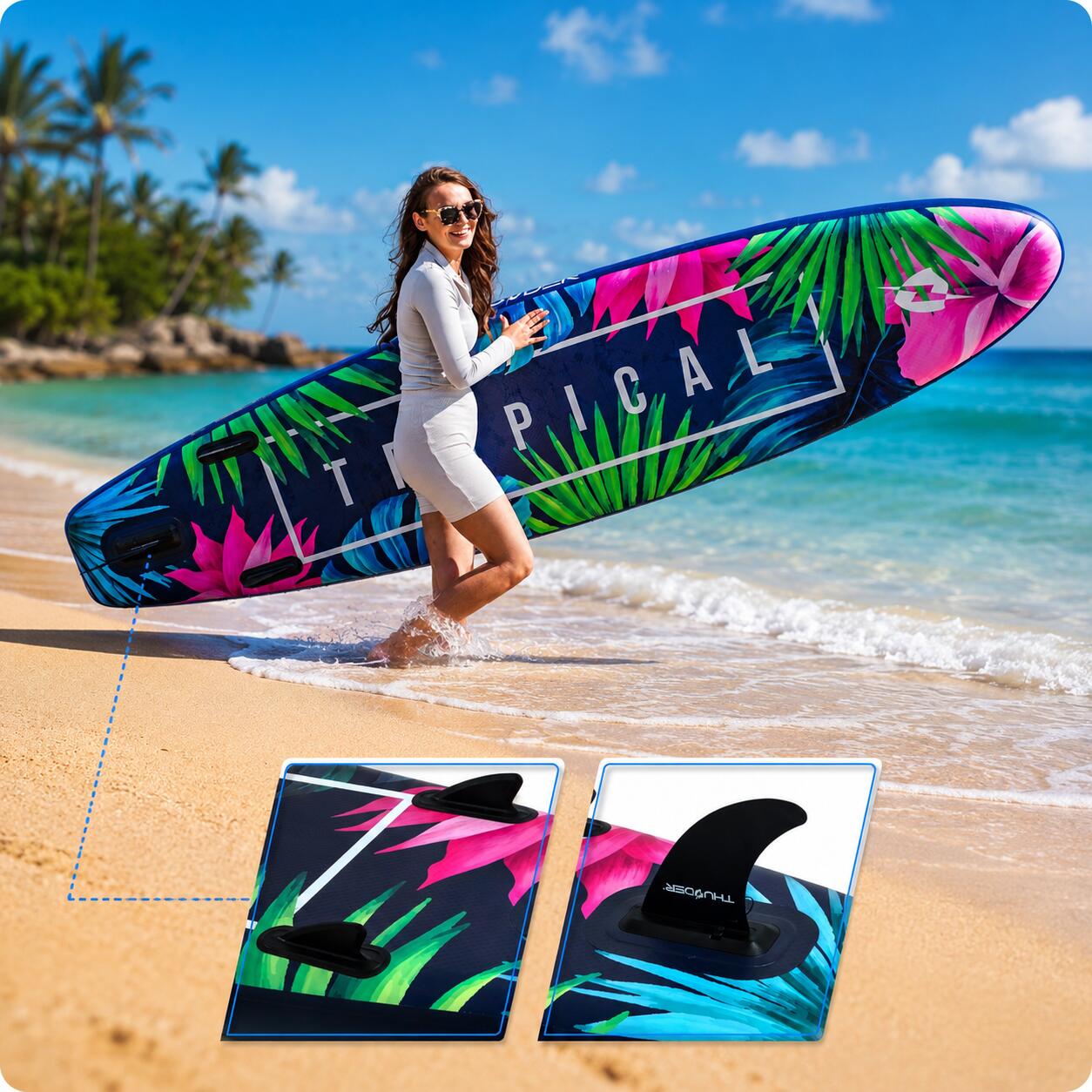 Opblaasbaar SUP-board met accessoires THUNDER TROPI 320cm 7/8