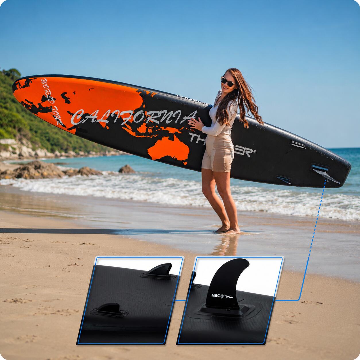 Prancha de SUP insuflável com acessórios THUNDER EARTH 365cm 4/8