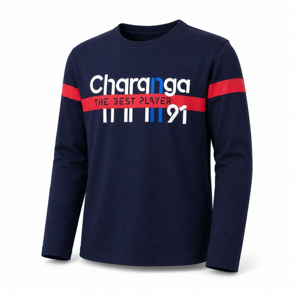 Camiseta manga larga azul marino 2/4