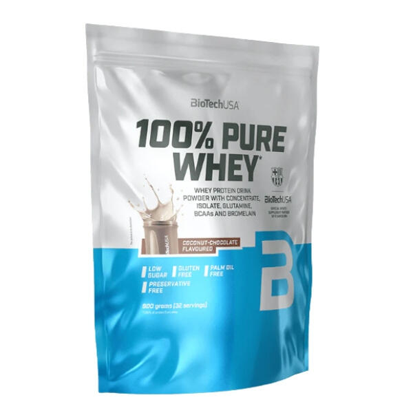 100% Pure Whey - 900g Chocolade en kokosnoot Biotech USA 2/2