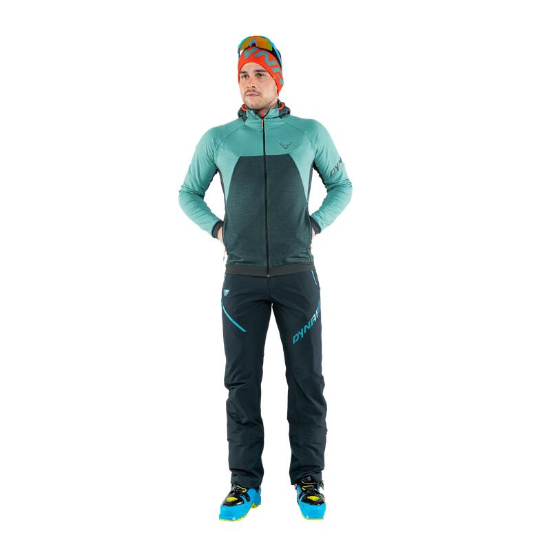 Veste polaire laine mérinos homme - Bleu clair, XL 3/4