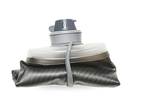 Botella Hydrapak Flux 1L gris, ultraligera y compresible, tapa de 42 mm 3/3