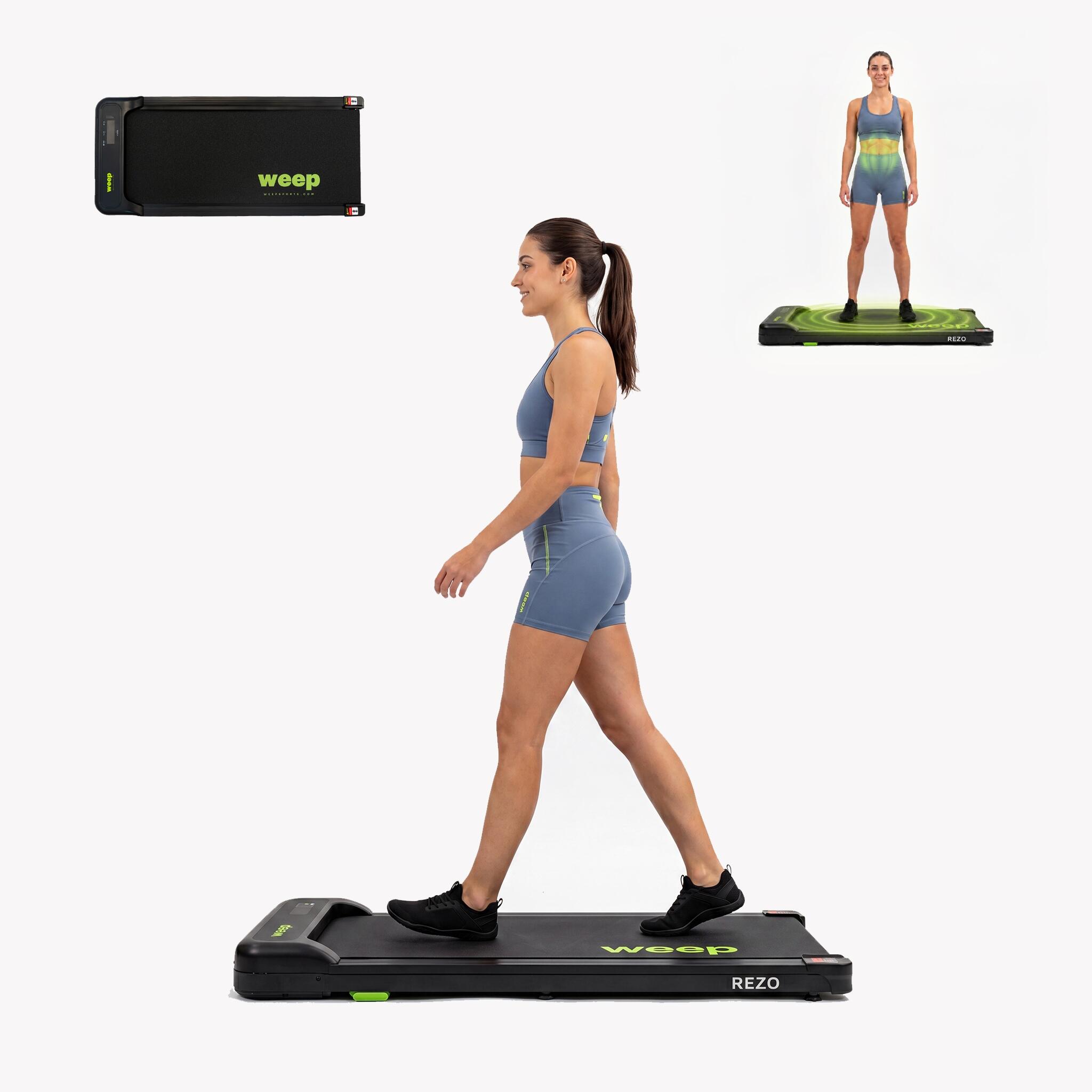 WEEPLAY Běžecký Pás Elektrický Skládací S Vibracemi Weep Rezo Walking Pad 2 Úrovně Sklon