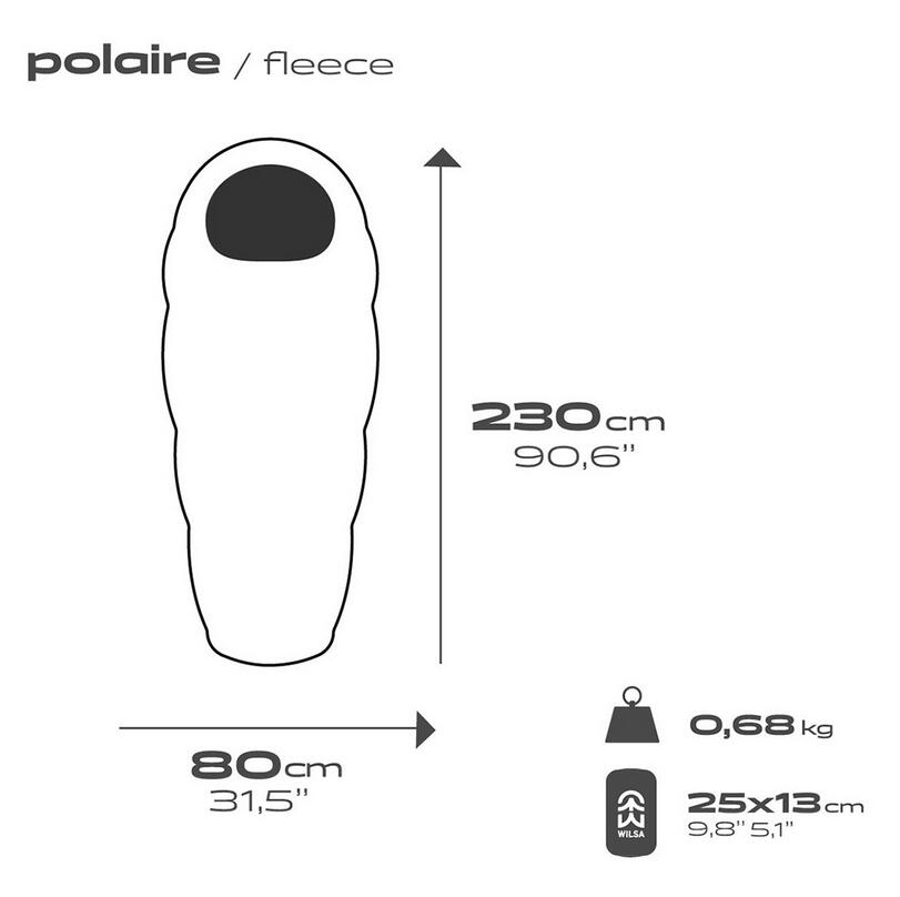 Saco de dormir doble de forro polar Wilsa 4/4