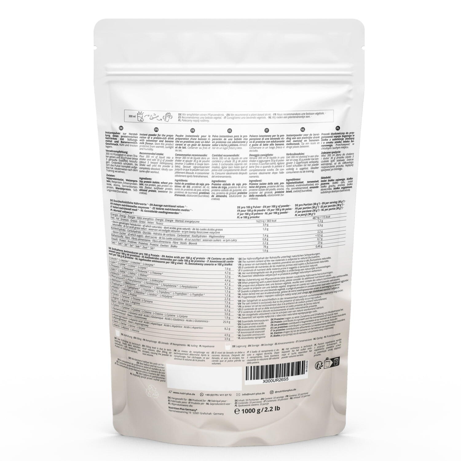 Proteinpulver 6K 1000g - Banana Milk 2/5