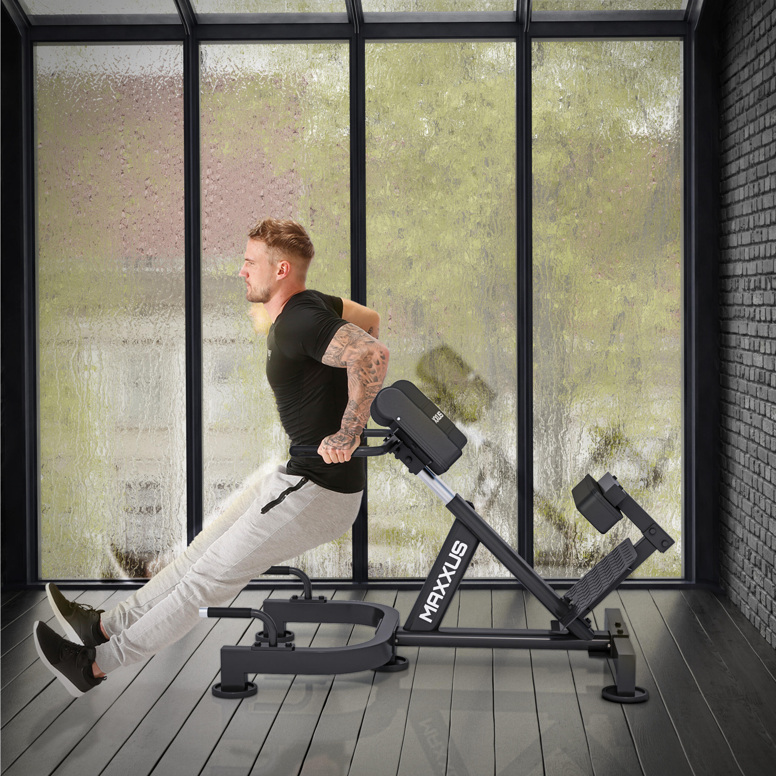 MAXXUS Hyperextensie bank PRO - Rugtrainer - Belastbaar tot 180 kg 3/7