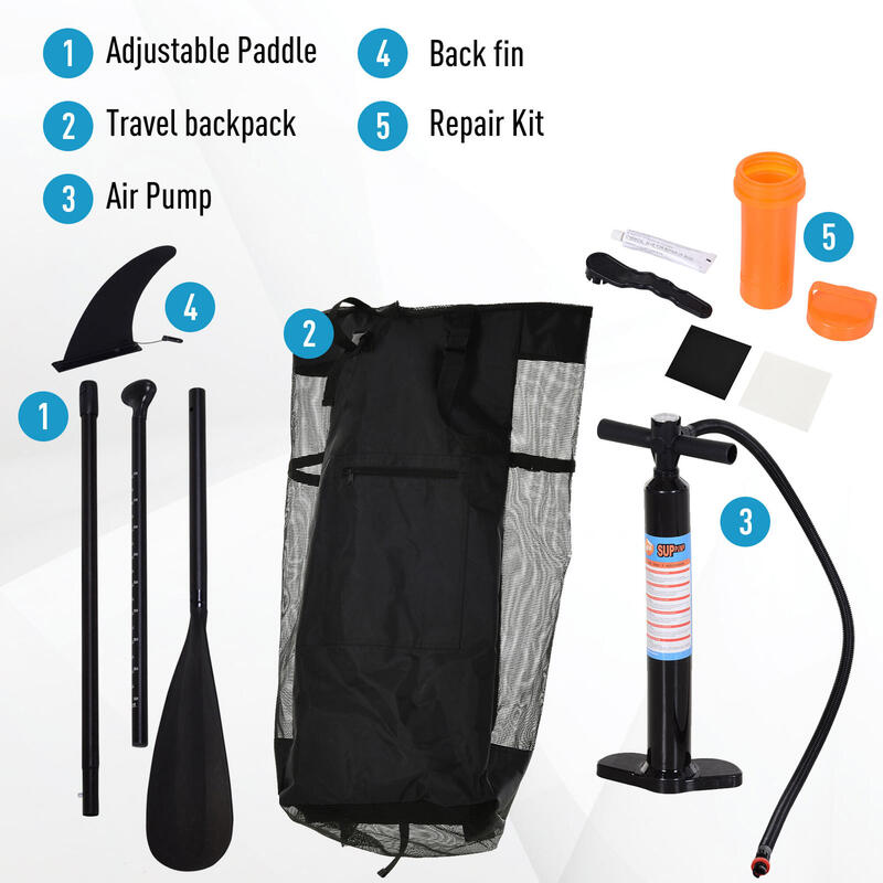 Placa Gonflabila SUP Stand Up Paddle 305L x 76P x 10A cm Albastra